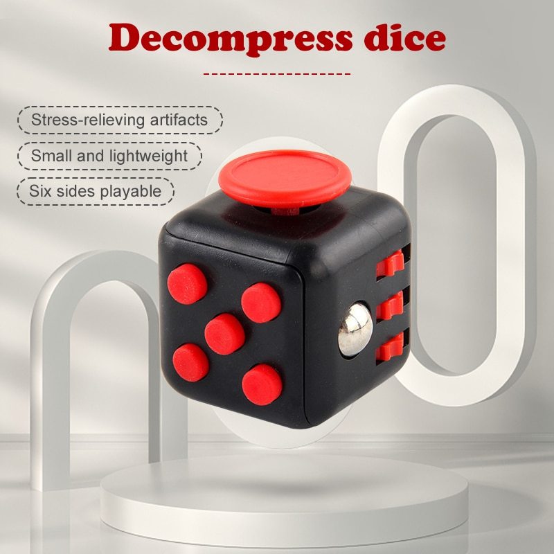 6 Sided Fidget Cube Stress Relief Hand Pinching Venting