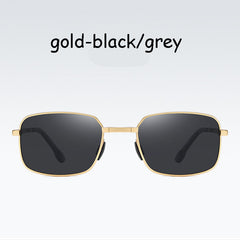Men's Metal Polarized Sunglasses with Case