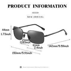 Men's Metal Polarized Sunglasses with Case