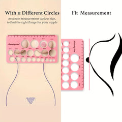 2pcs Nipple Ruler Breast Flange Sizing Tool Soft Flange