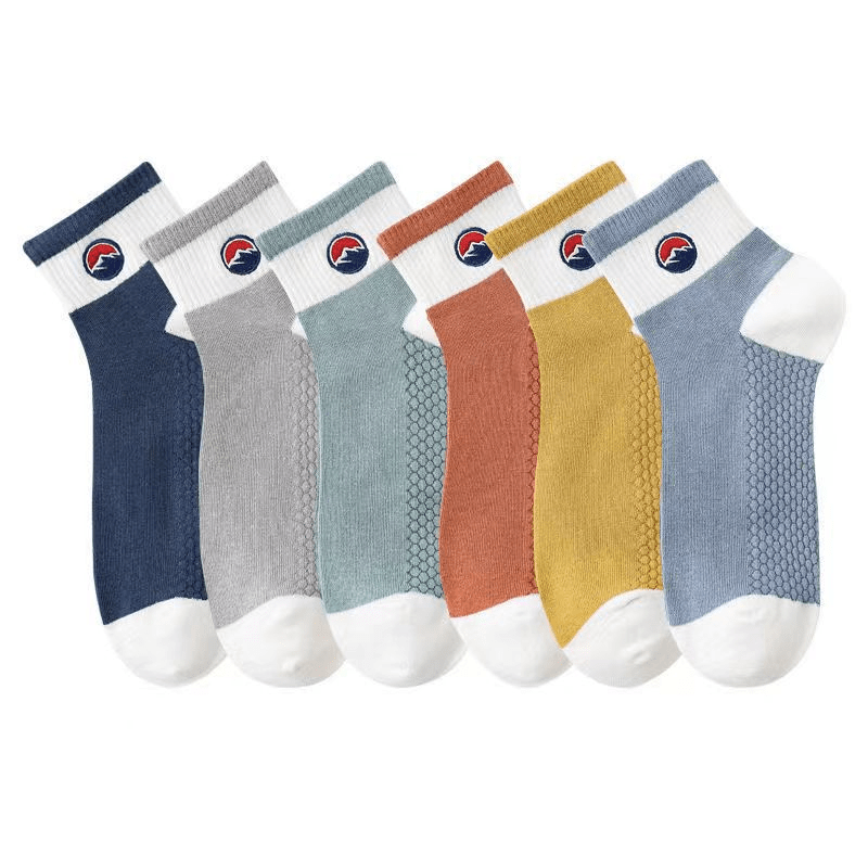 6pcs Men's Sports Socks - Deodorizing & Sweat Absorbing