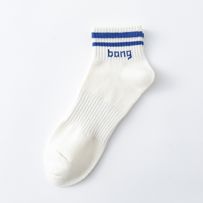 5pcs Men's Deodorant Breathable Striped Ankle Socks