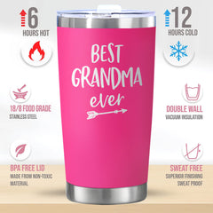 Grandma Stainless Steel Gift Cup Christmas Present Coffee Mug