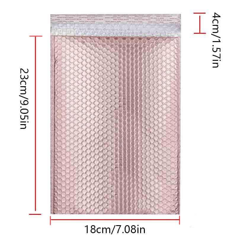 10pcs Rose Golden Co extrusion Film Matte PET Packaging Bubble Envelope Foam Bag