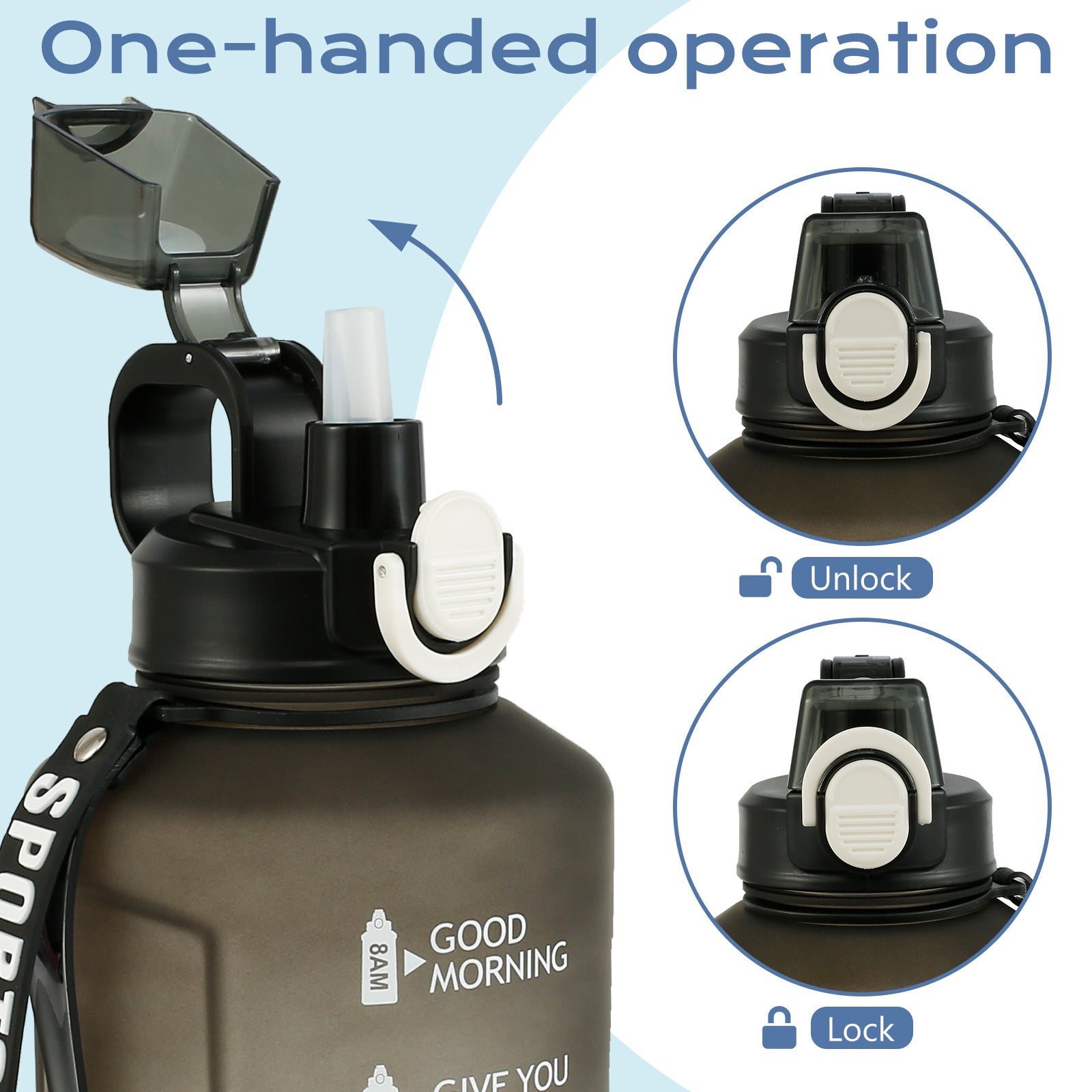 Large Capacity Reusable Water Bottle for Fitness Enthusiasts