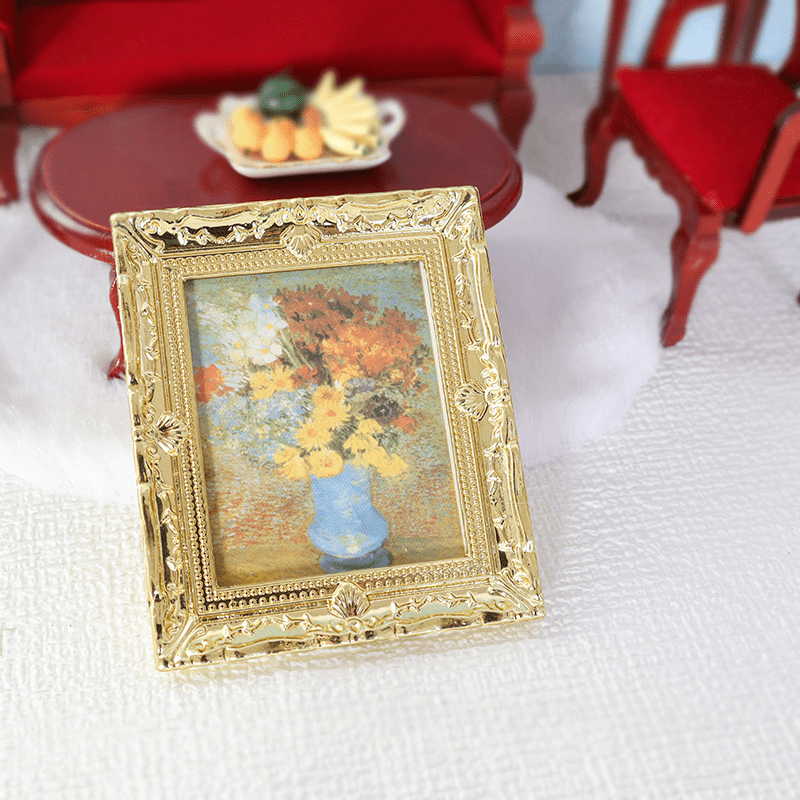 Mini Dollhouse Decoration Famous Painting Picture Frame Toy Ornaments