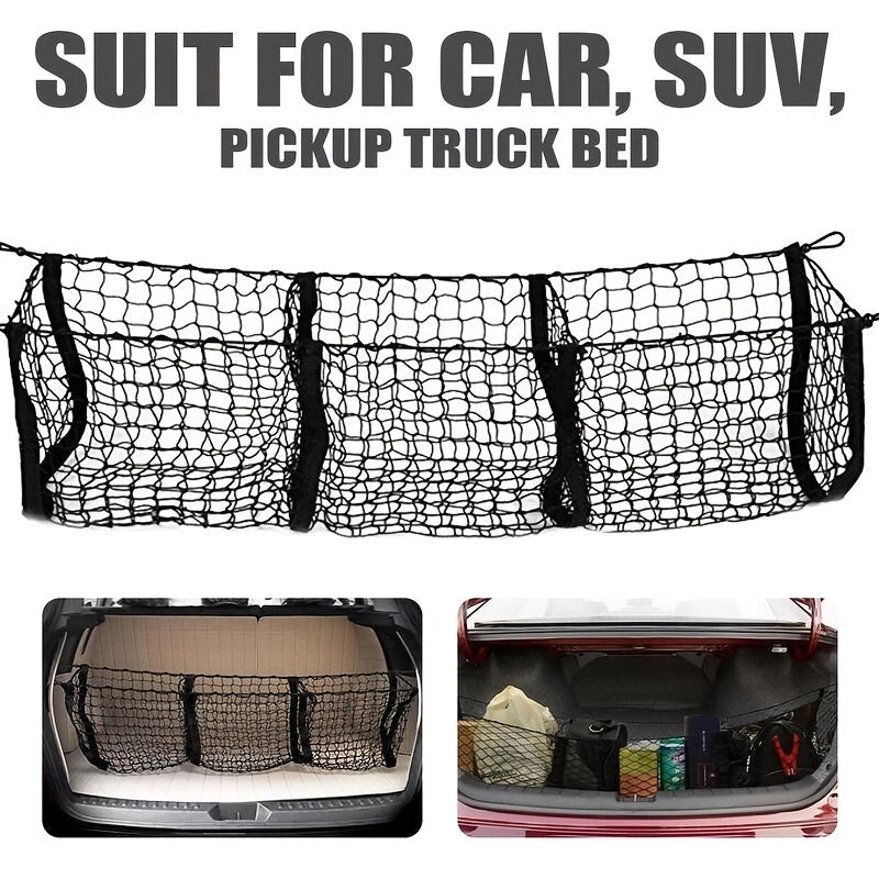 Universal 3 Pocket Storage Net for Trucks & SUVs