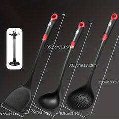 3pcs Silicone Kitchen Utensils Set Spatula Spoon Colander Kitchen Gadgets