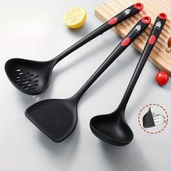 3pcs Silicone Kitchen Utensils Set Spatula Spoon Colander Kitchen Gadgets