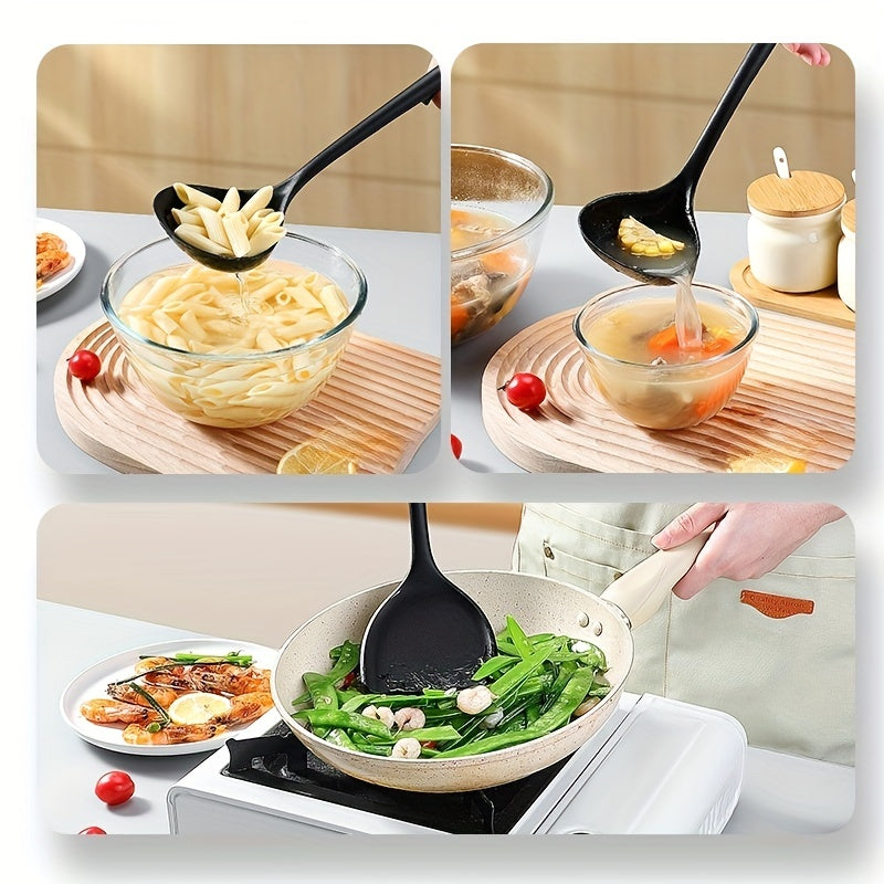 3pcs Silicone Kitchen Utensils Set Spatula Spoon Colander Kitchen Gadgets