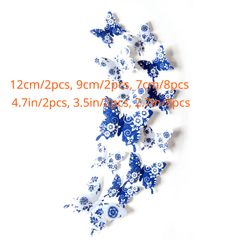 12pcs 3D Butterfly Wall Sticker for Wedding TV Background & Living Room