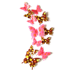 12pcs 3D Butterfly Wall Sticker for Wedding TV Background & Living Room