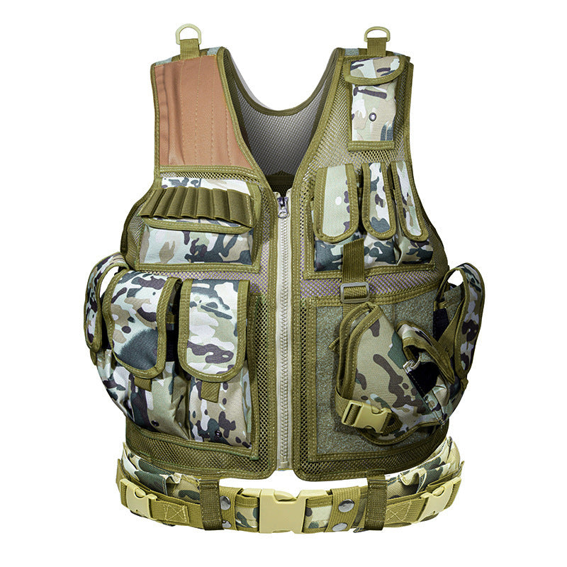 Camouflage Tactical Vest Wear-resistant Nylon for Outdoor Survival