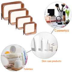 4pcs Waterproof Travel Toiletry Bag PVC Clear Cosmetic Makeup Bags