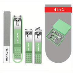 Stainless Steel Nail Clippers and File Set for Perfect Nails