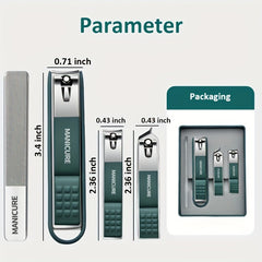 Stainless Steel Nail Clippers and File Set for Perfect Nails