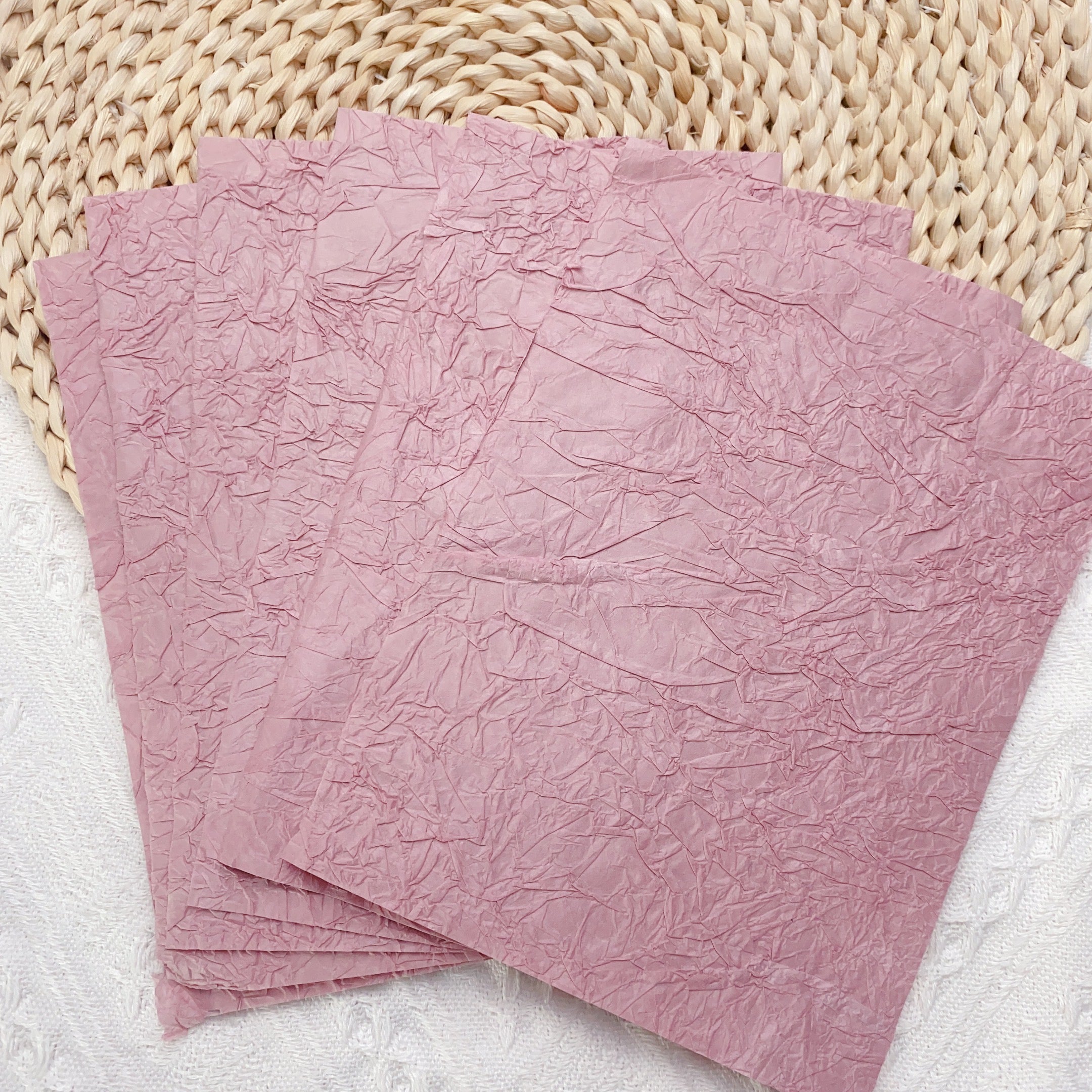 5pcs Double Layer Stone Grain Pleated Paper A4