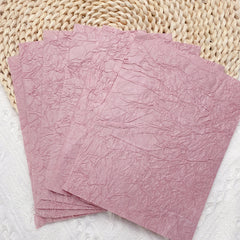 5pcs Double Layer Stone Grain Pleated Paper A4