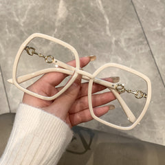 Light Blocking Office Reading Glasses Women Men Clear Lens Glasses