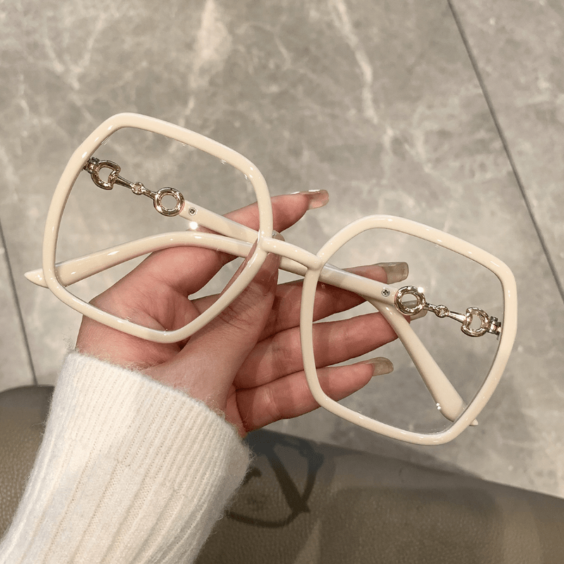 Light Blocking Office Reading Glasses Women Men Clear Lens Glasses