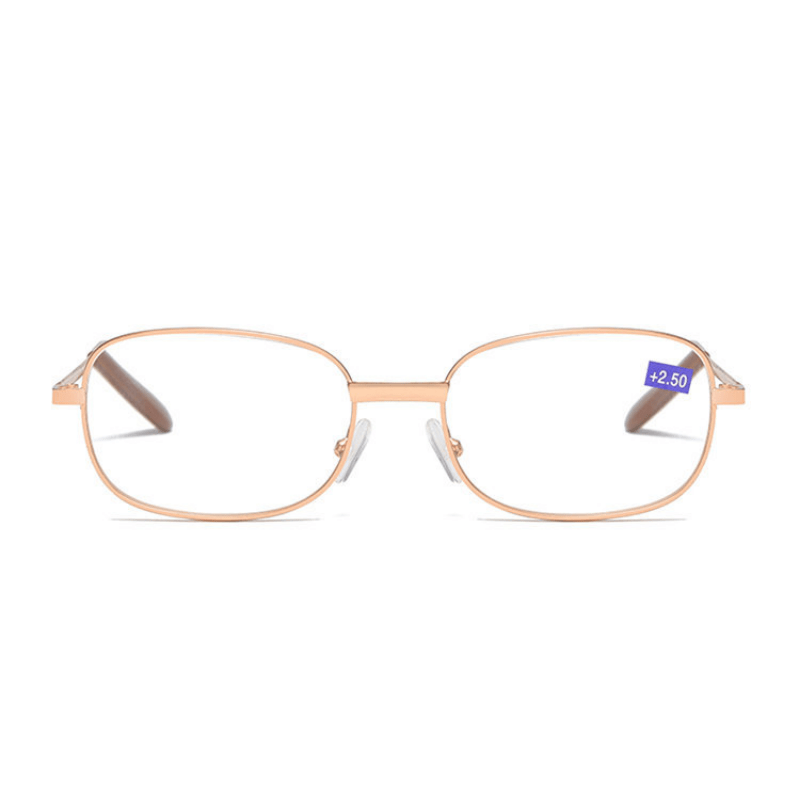 Light Blocking Reading Glasses Rectangle Lens Metal Glasses