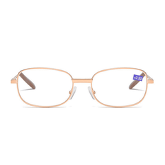Light Blocking Reading Glasses Rectangle Lens Metal Glasses