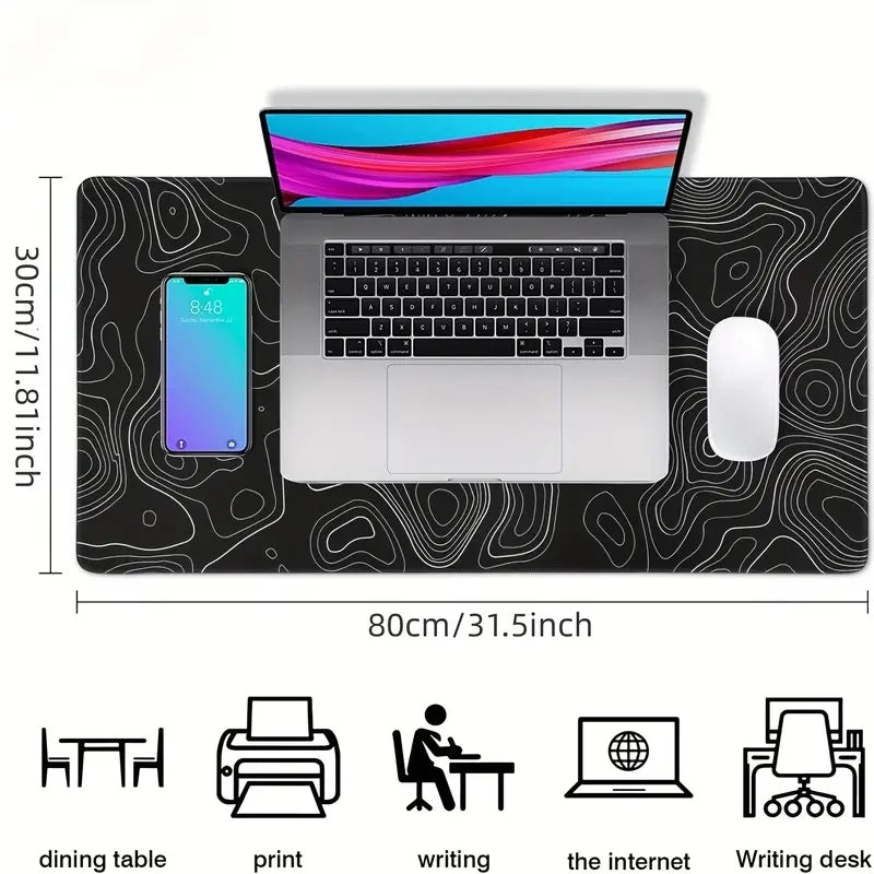 Abstract Painting Mouse Pad with Cup Pad