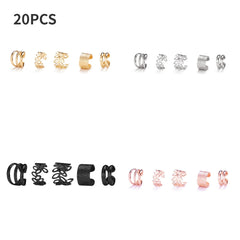 5/20pcs C-Shaped Ear Clips, No Piercing Ear Bone Clips Earring Set