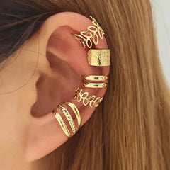 5/20pcs C-Shaped Ear Clips, No Piercing Ear Bone Clips Earring Set