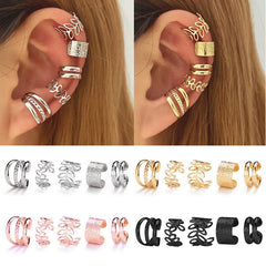 5/20pcs C-Shaped Ear Clips, No Piercing Ear Bone Clips Earring Set