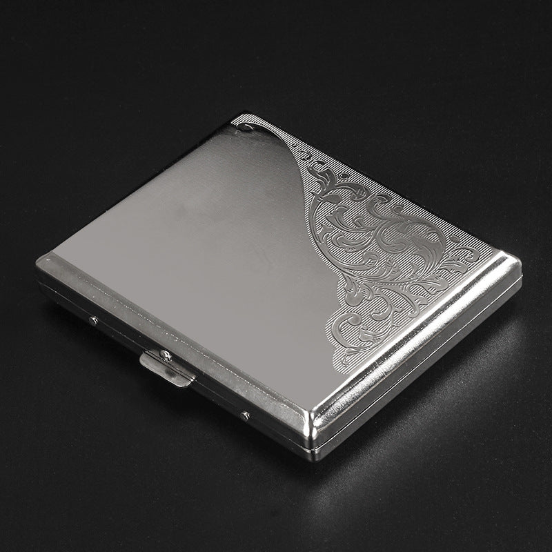 18pcs Printed Metal Cigarette Case Anti Pressure Storage Box For Men
