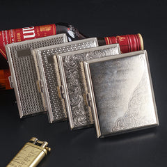 18pcs Printed Metal Cigarette Case Anti Pressure Storage Box For Men