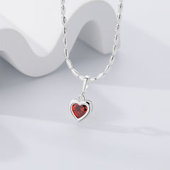 Heart Shape 12 Birthday Stone Pendant Necklace for Women Girls