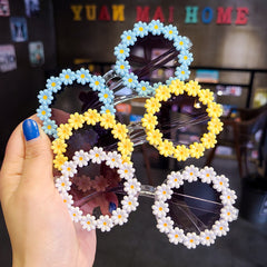 Sweet Daisy Round Sunglasses UV Protection for Kids