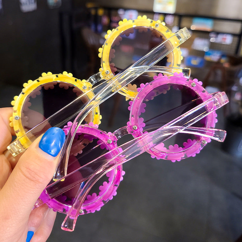Sweet Daisy Round Sunglasses UV Protection for Kids