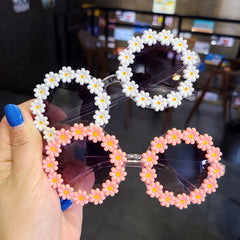 Sweet Daisy Round Sunglasses UV Protection for Kids