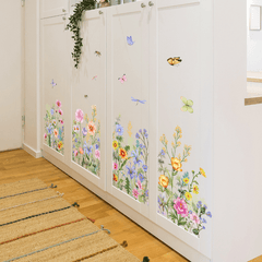 Wild Flower Plants Wall Sticker PVC Skirting Line Sticker