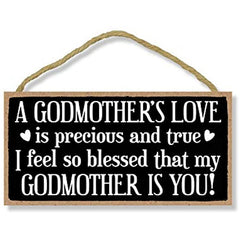 Godmothers Love Is Precious Hanging Sign Wall Art Decor