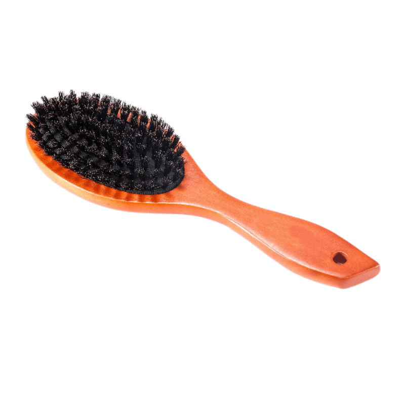 Natural Boar Bristle Hairbrush Wooden Handle Healthy Hair Growth