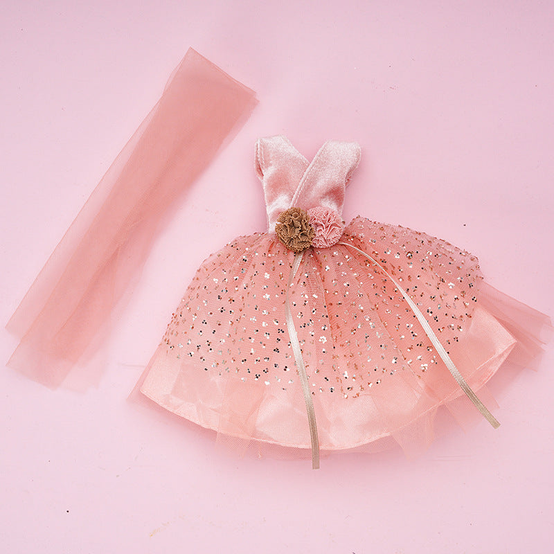 11in Doll Dress Clothing Change Doll Clothes Pink Wedding Growns Doll Outfit