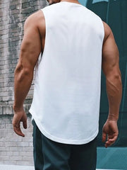 Men's Quick Dry Sleeveless Shirt GYM Print