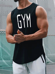 Men's Quick Dry Sleeveless Shirt GYM Print