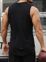 Men's Quick Dry Sleeveless Shirt GYM Print
