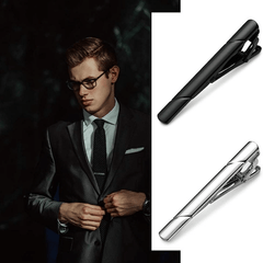 4pcs Set Men's Business Copper Tie Clip - Golden & Silver - Size 5.79x2.49x0