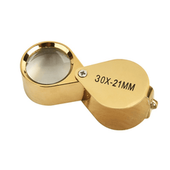 30x Magnifying Glass Full Metal Jewelry Mirror 30x21mm