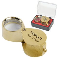 30x Magnifying Glass Full Metal Jewelry Mirror 30x21mm