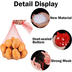 100pcs Reusable Produce Mesh Bags for Fruit Vegetables 24 Inch
