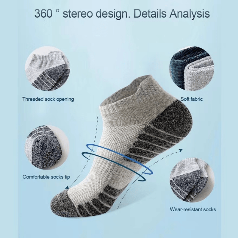 5 Pairs Thin Mesh Sports Socks Breathable Short Socks