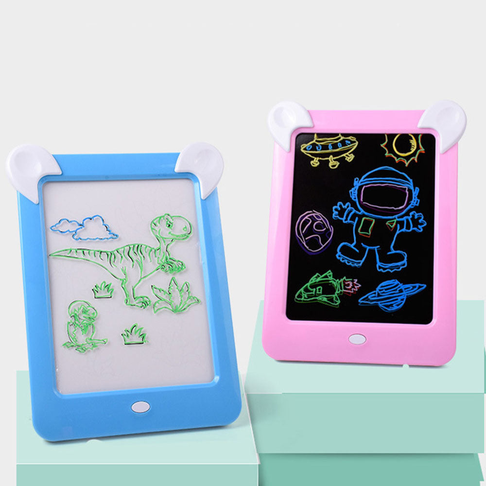 3D Magic Light Up Drawing Pad Children Drawing Board Puzzle Light Board
