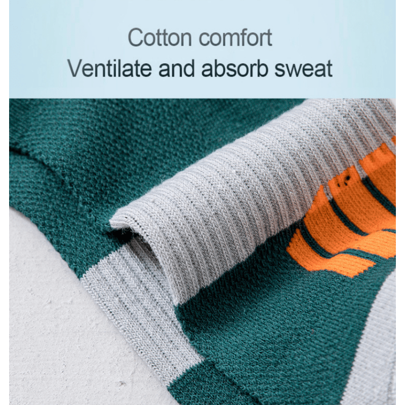 5 Pairs Cotton Socks for Outdoor Fitness, Sweat Absorption, Odor Prevention